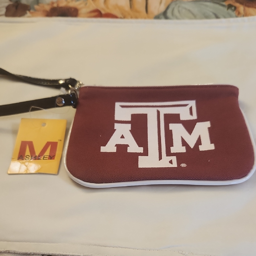 Maroon Wristlet Clutch